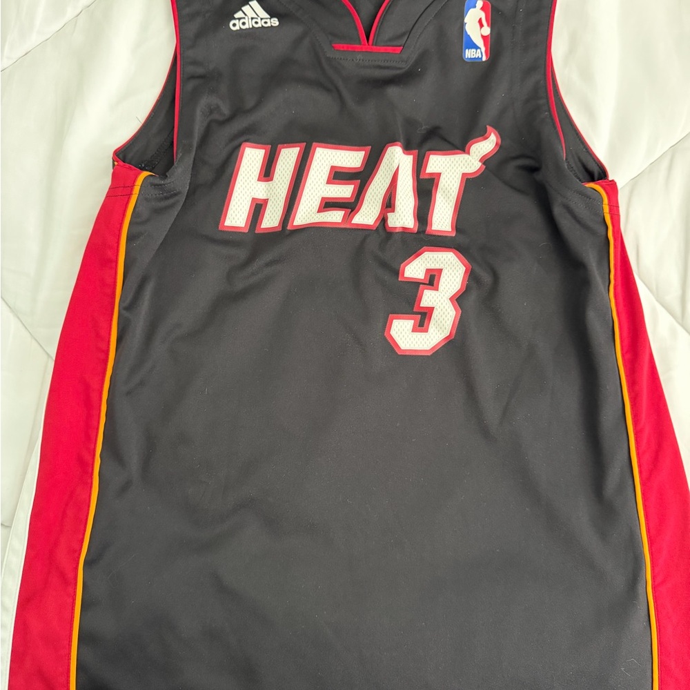 Adidas Heat Black and Red Basketball Jersey (Kid)